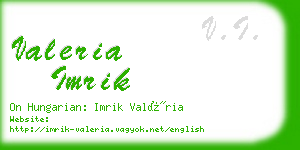 valeria imrik business card